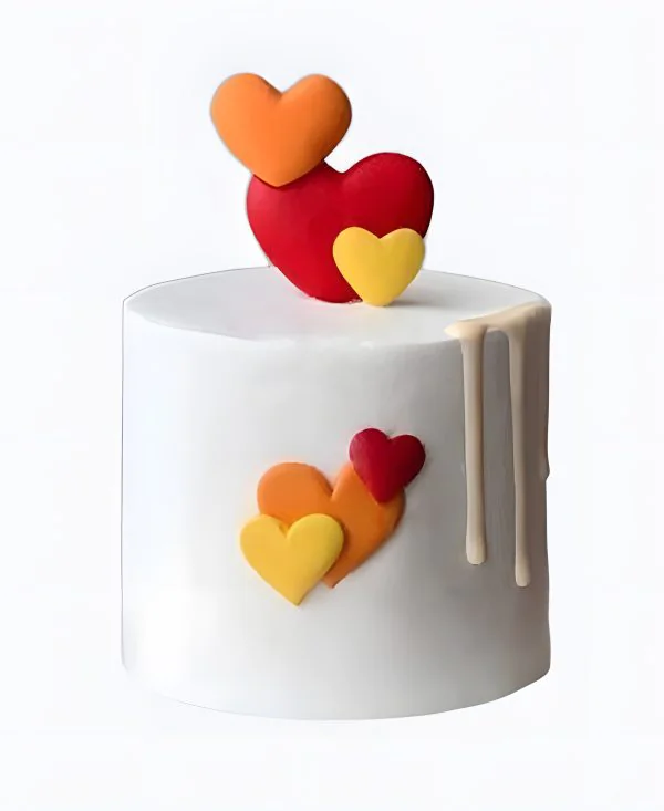 Торт Яркие сердца Фото