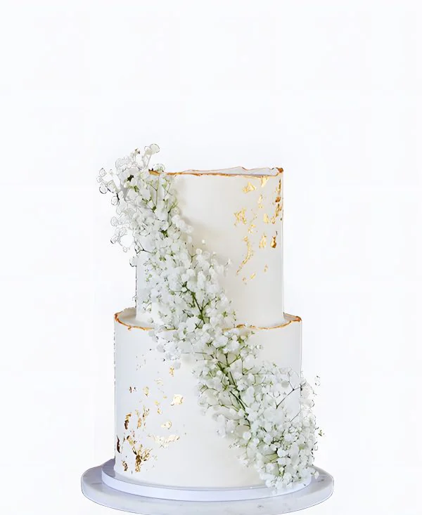 Трендовый свадебный торт с гипофилой Трендовый свадебный торт с гипофилой Фото