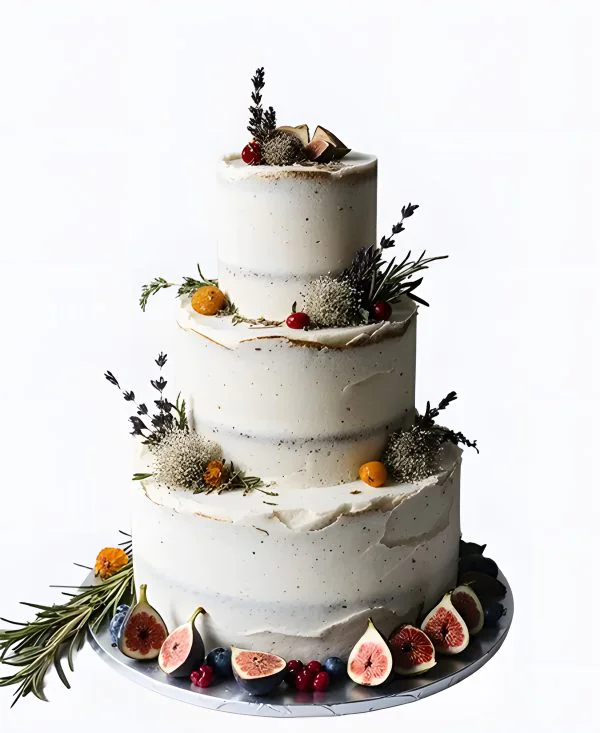 Трендовый торт на свадьбу с инжиром и сухоцветами Трендовый торт на свадьбу с инжиром и сухоцветами Фото