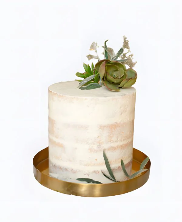 Трендовый торт на свадьбу с листьями эвкалипта Трендовый торт на свадьбу с листьями эвкалипта Фото