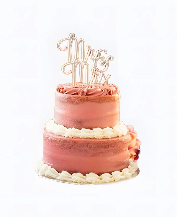Трендовый торт персикового цвета на свадьбу Трендовый торт персикового цвета на свадьбу Фото