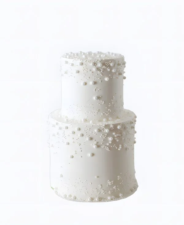 Трендовый торт с жемчугом на свадьбу Трендовый торт с жемчугом на свадьбу Фото
