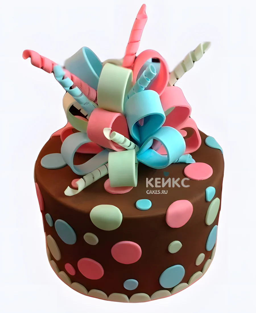 Удивительный тортик с пышным бантиком на день рождения девочки Удивительный тортик с пышным бантиком на день рождения девочки Фото