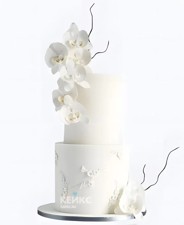 Весенний свадебный торт Орхидеи Весенний свадебный торт Орхидеи Фото