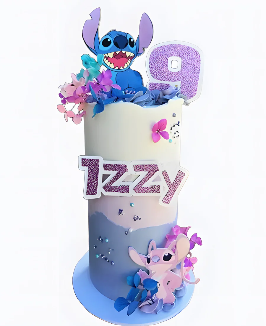 Высокий торт в фиолетовых тонах Высокий торт в фиолетовых тонах Фото