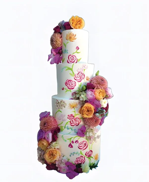 Яркий трендовый торт на свадьбу Яркий трендовый торт на свадьбу Фото