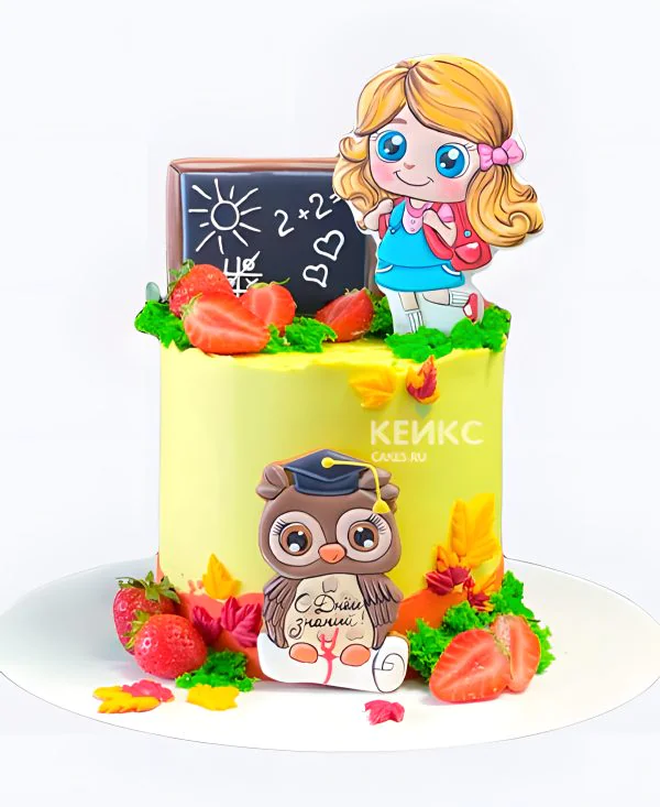 Бенто-торт на 1 сентября девочке первокласснице Фото