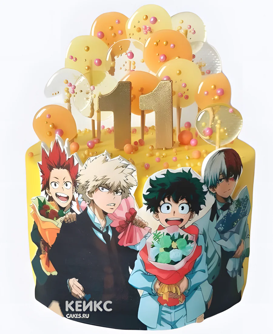 Торт с персонажами аниме My Hero Academia Торт с персонажами аниме My Hero Academia Фото
