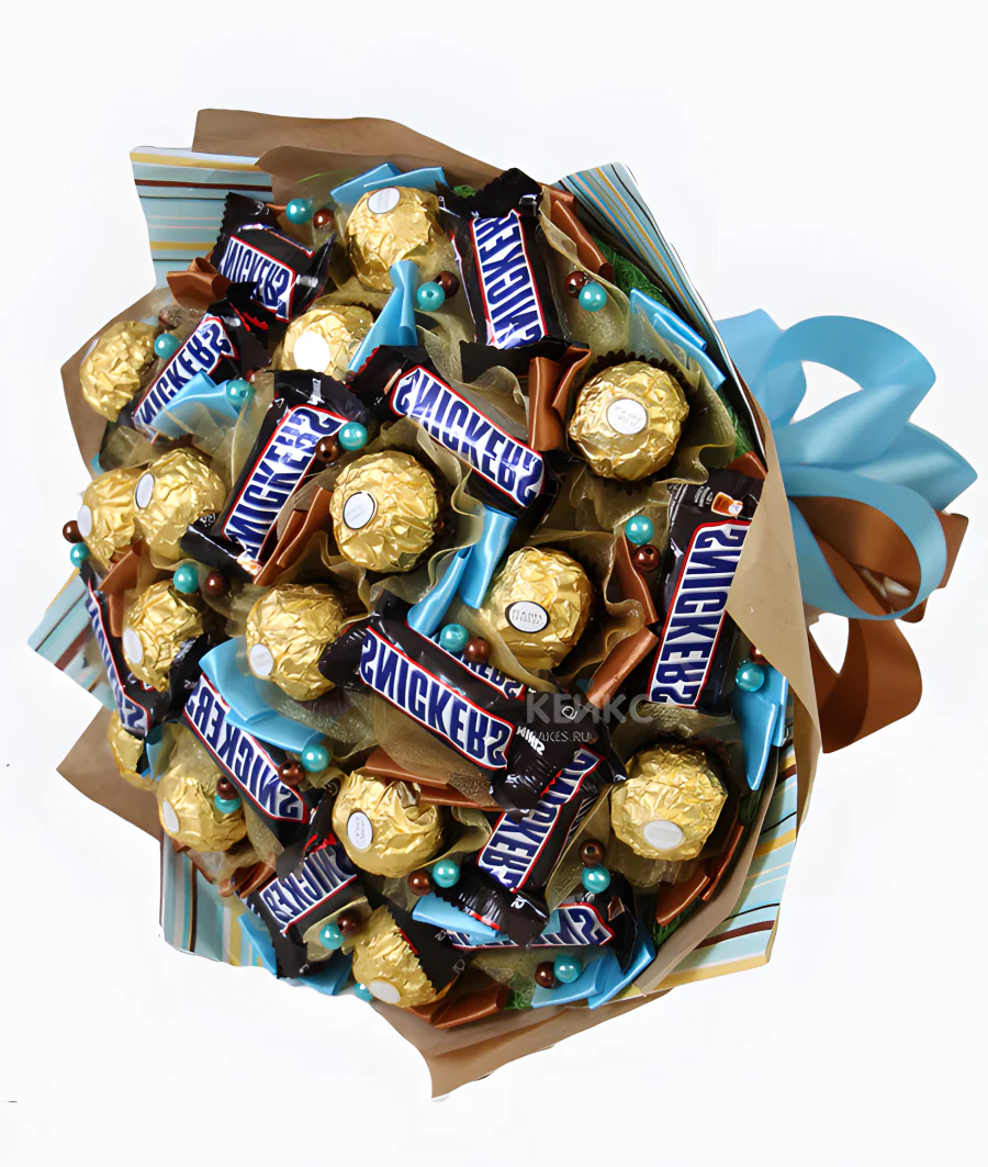 Букет Сникерс 1 Фото