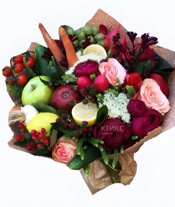 Букет из фруктов и овощей 4 Фото