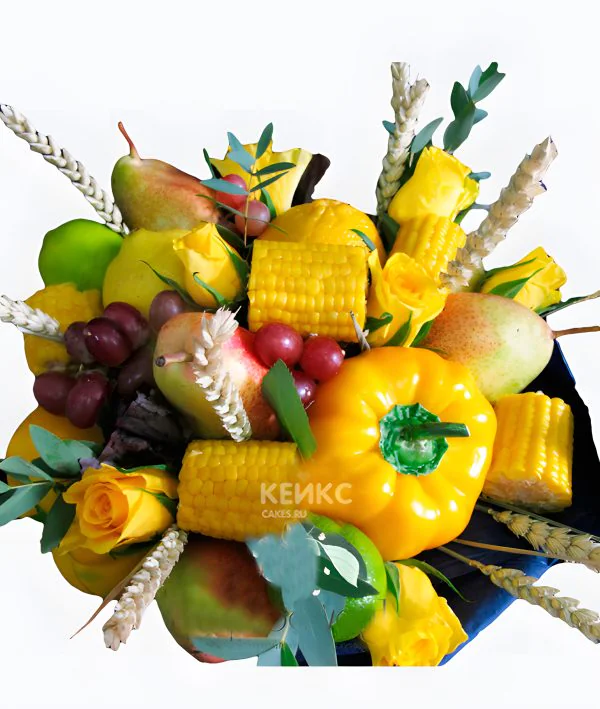 Букет из фруктов и овощей Фото