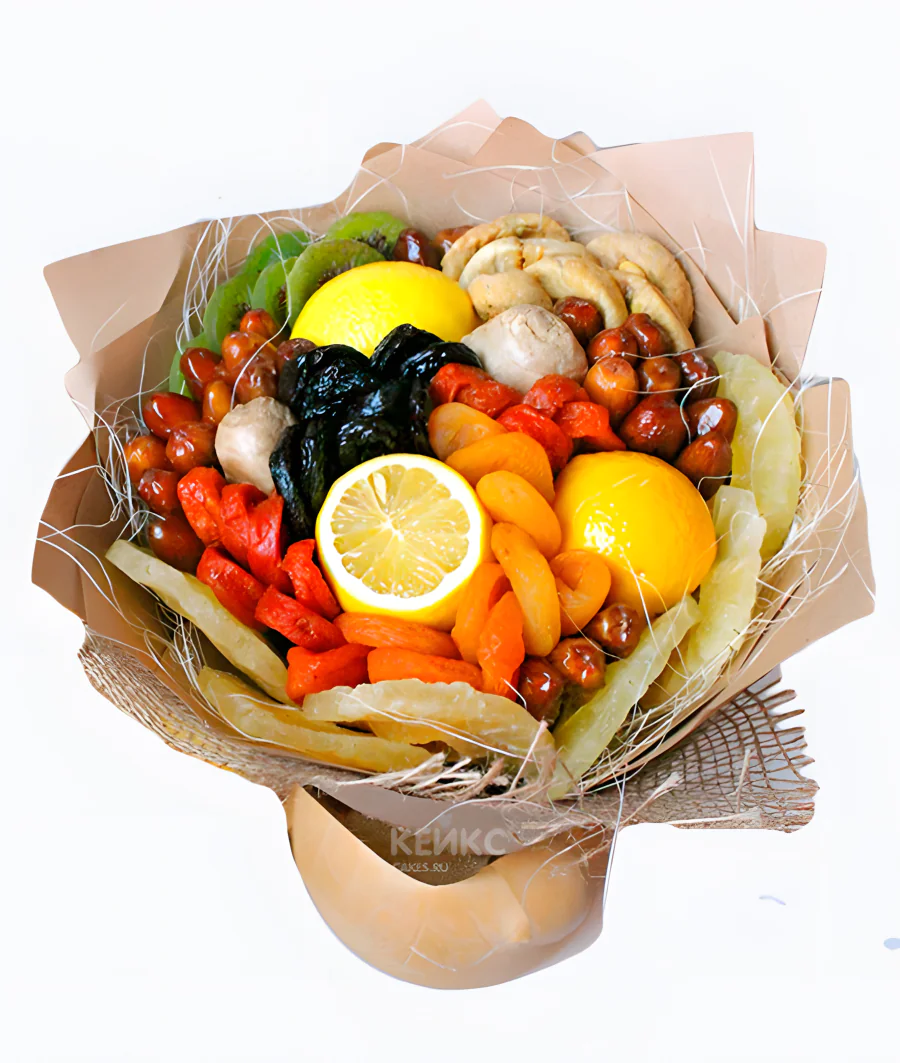 Букет из фруктов и сухофруктов 4 Фото