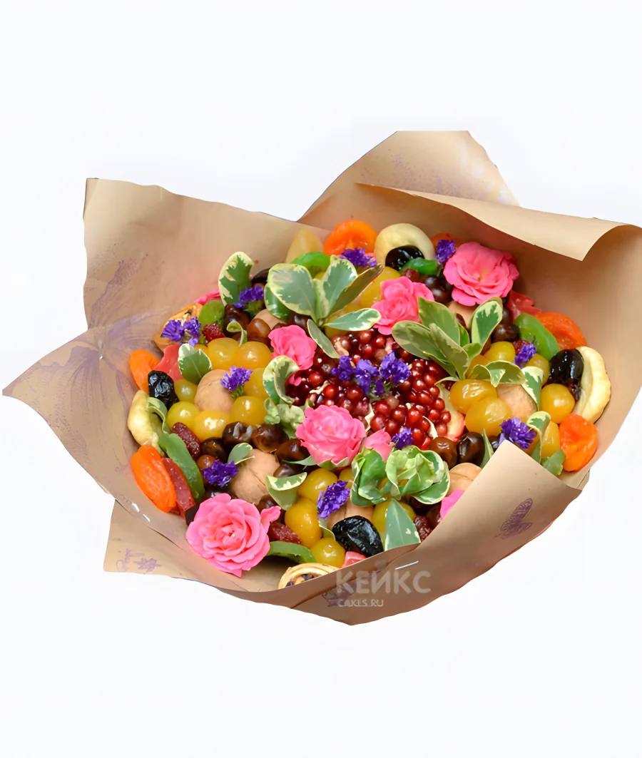 Букет из фруктов и сухофруктов Фото