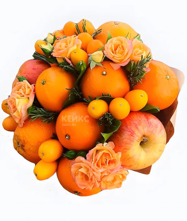 Букет из яблок и мандаринов 3 Букет из яблок и мандаринов 3 Фото