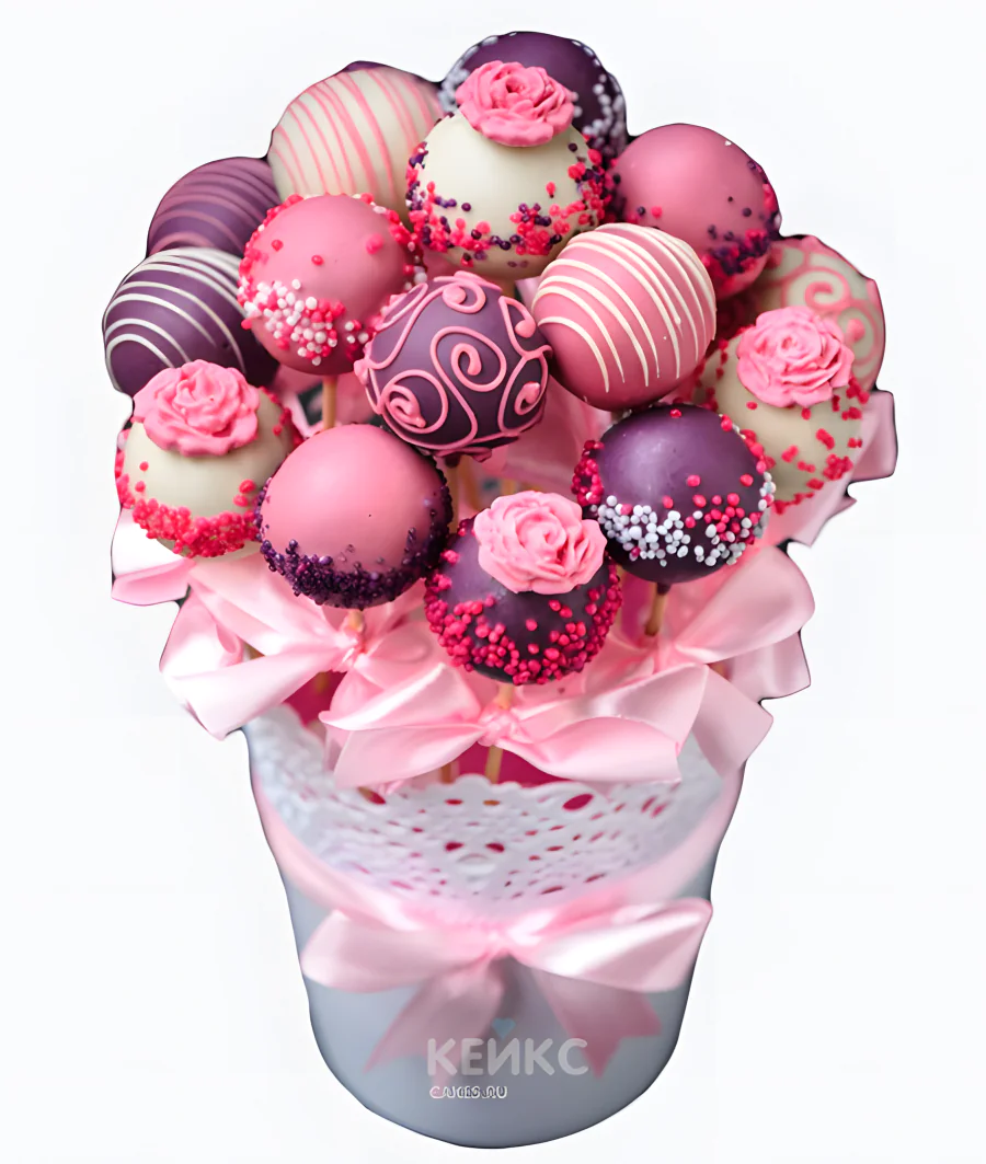 Букет из кейк попсов Фото