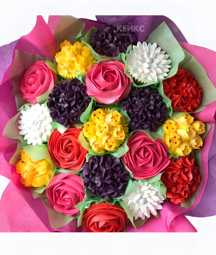 Букет из кексов Фото