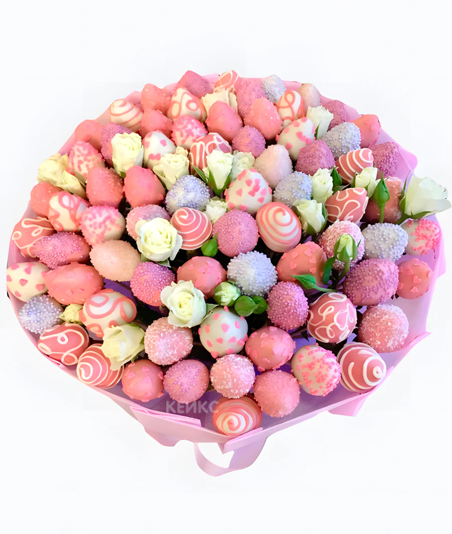 Букет из клубники в шоколаде 12 Фото