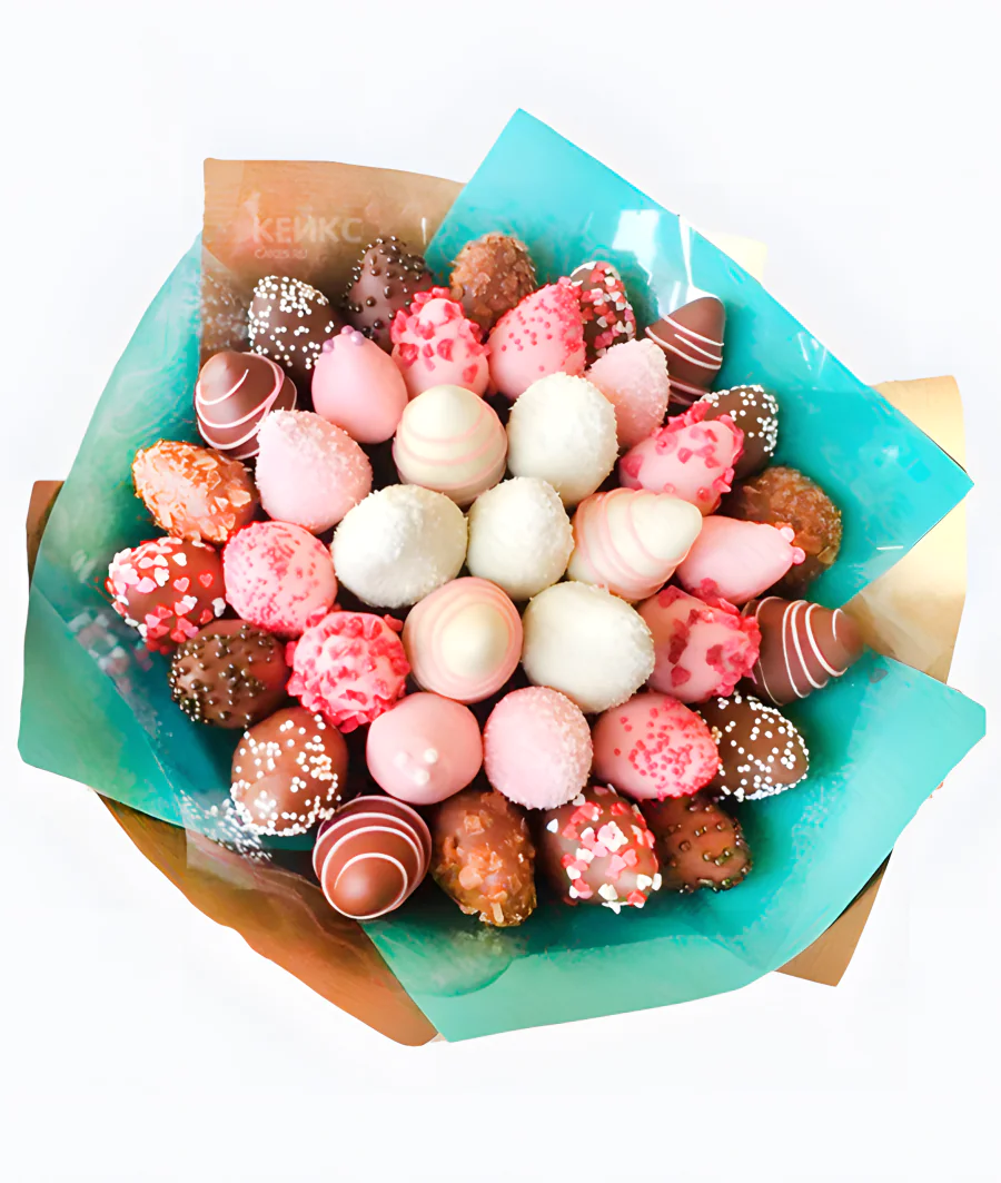 Букет из клубники в шоколаде 14 Фото