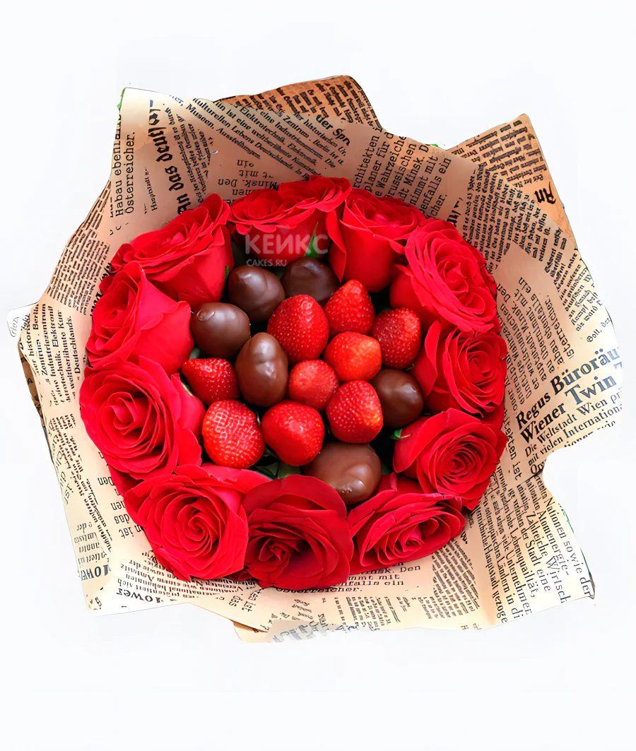 Букет из клубники в шоколаде 7 Фото