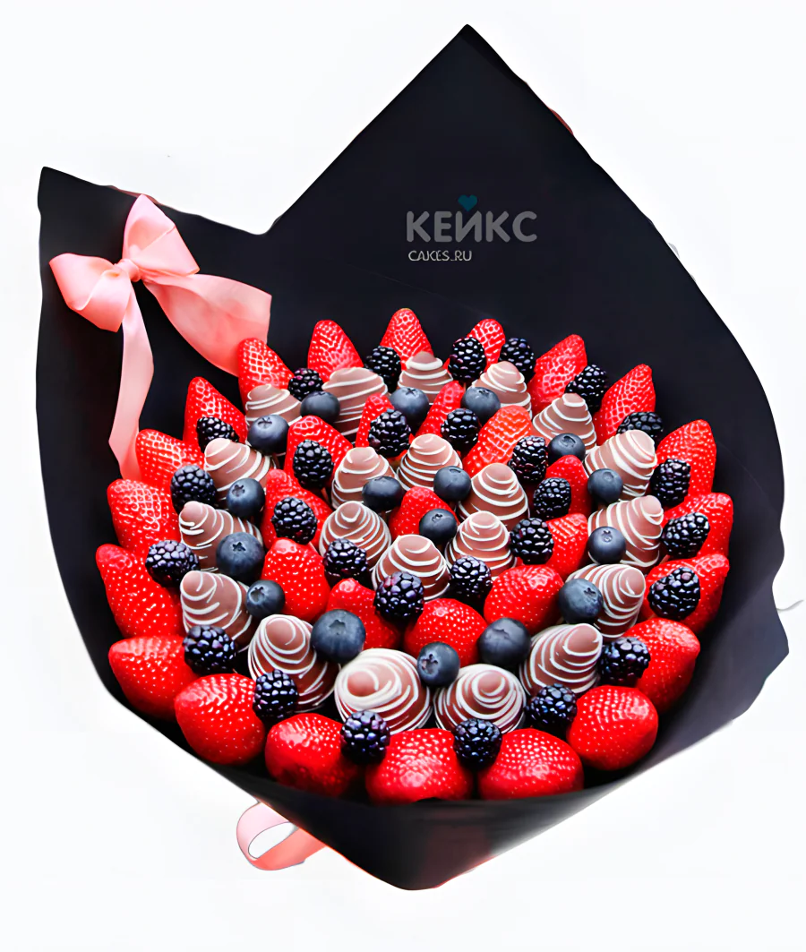 Букет из клубники в шоколаде 9 Фото