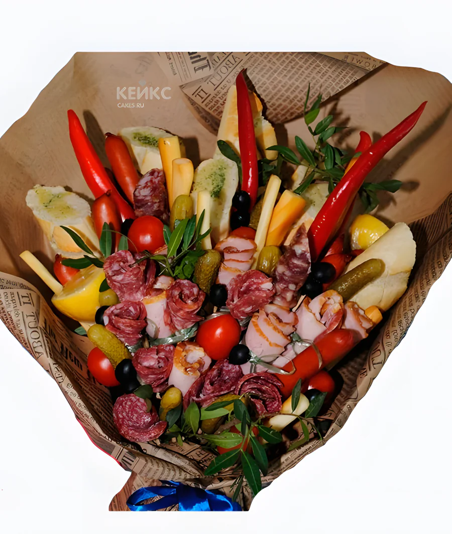 Букет из колбас и сыра для мужчины 2 Фото