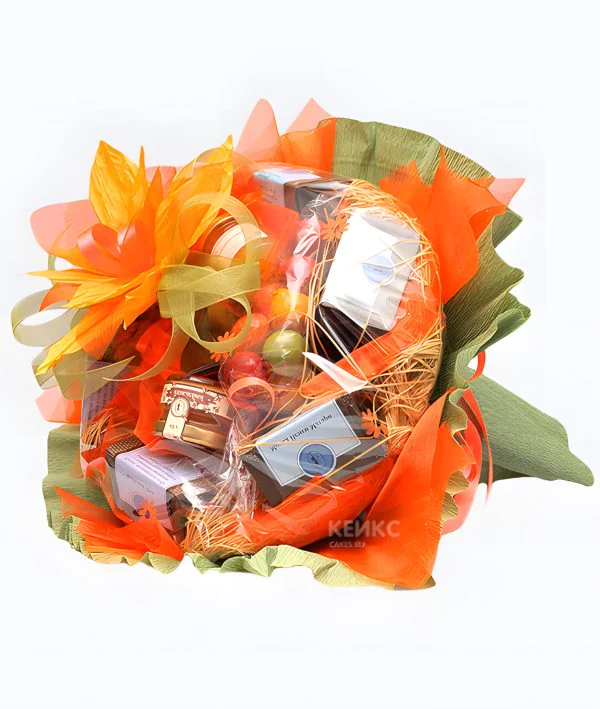 Букет из конфет и чая  3 Фото