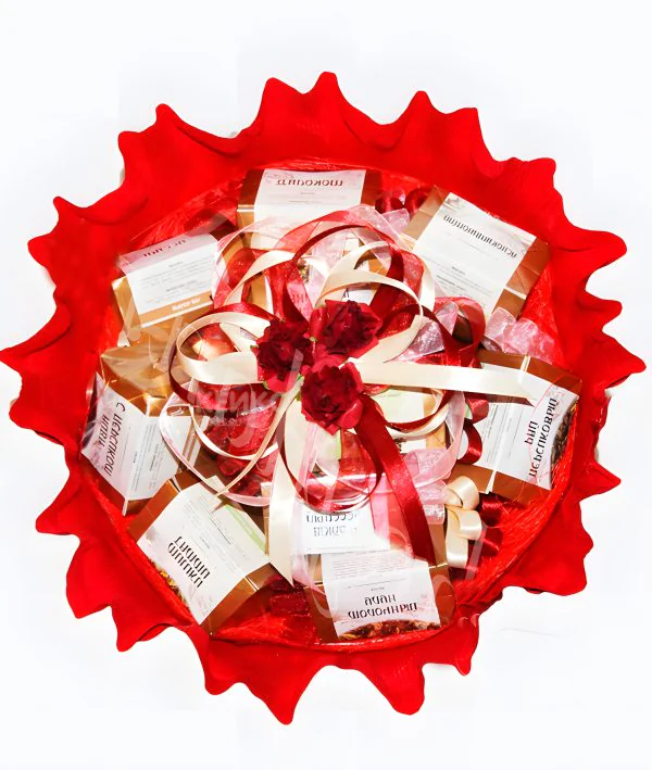 Букет из конфет и чая  9 Фото