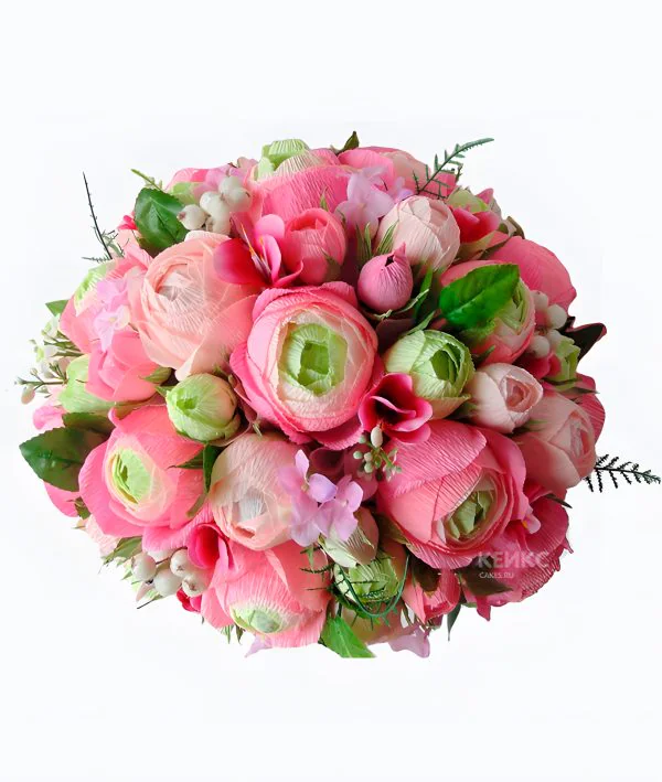 Букет из конфет и пионов 1 Фото