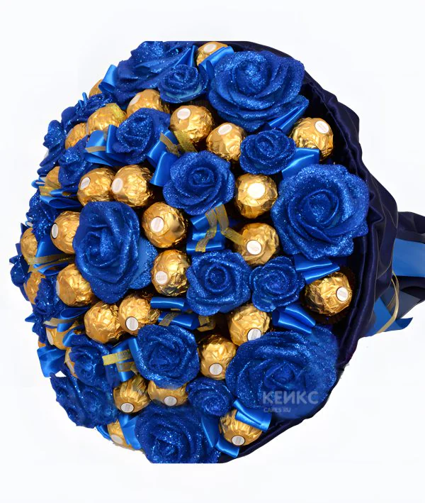 Букет из конфет и роз 5 Фото