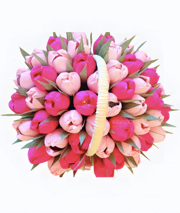 Букет из конфет и тюльпанов 1 Фото