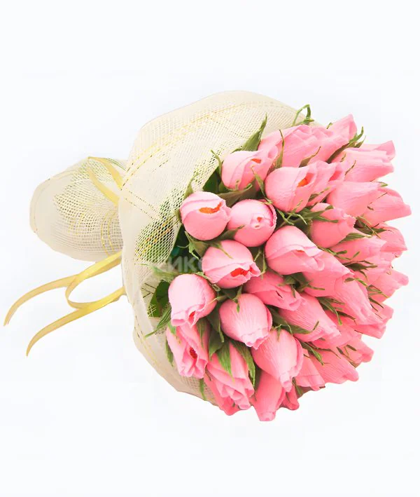 Букет из конфет и тюльпанов 3 Фото