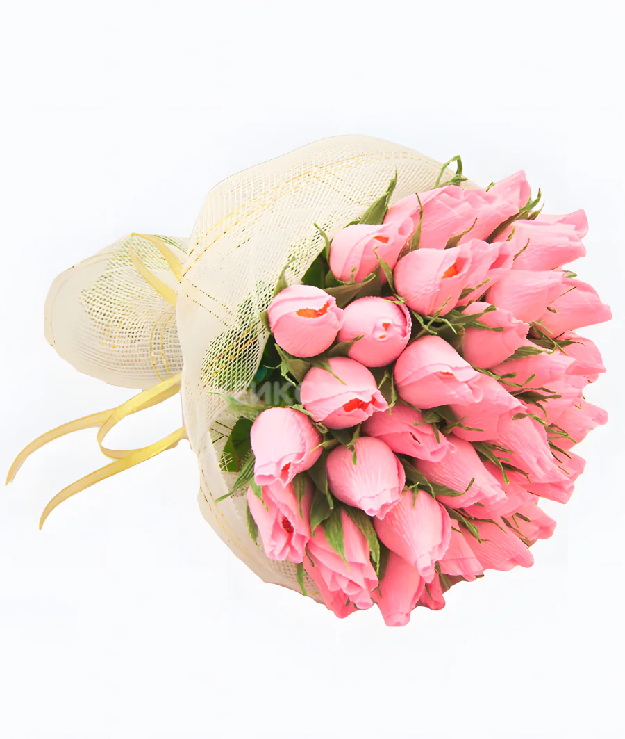 Букет из конфет и тюльпанов 3 Фото