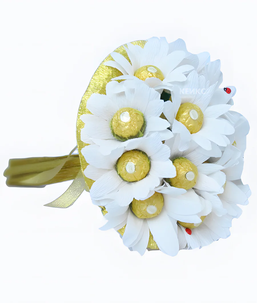Букет из конфет ромашка 5 Фото