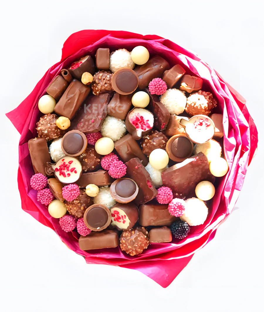 Букет из конфет с печеньями 1 Фото