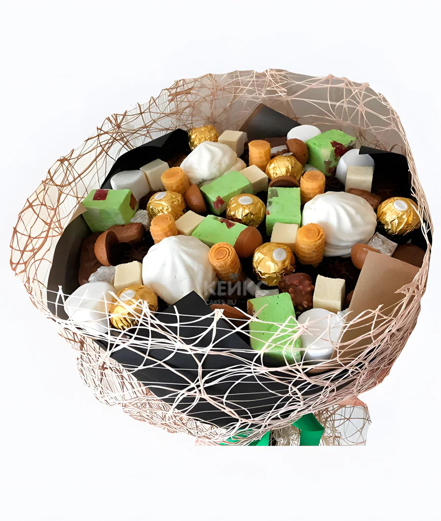 Букет из конфет с печеньями 2 Фото