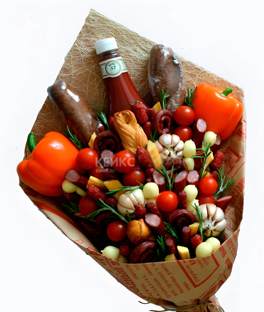 Букет из копченостей для мужчины 5 Фото