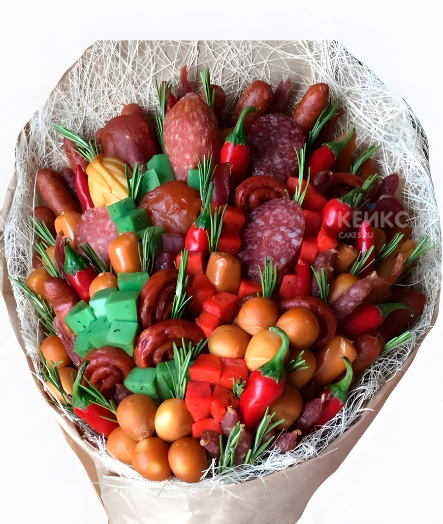 Букет из копченостей для мужчины 6 Фото