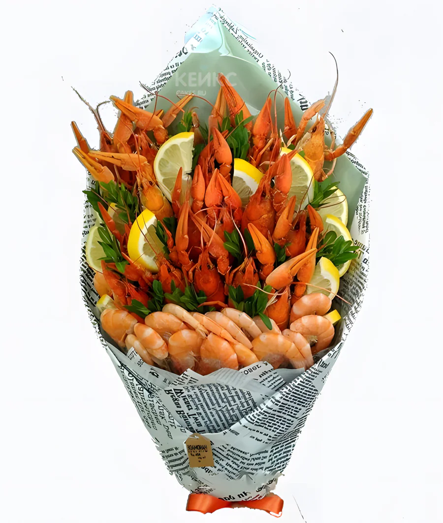 Букет из креветок и раков 1 Фото