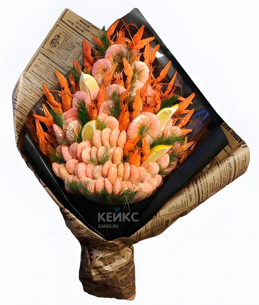 Букет из креветок и раков Фото