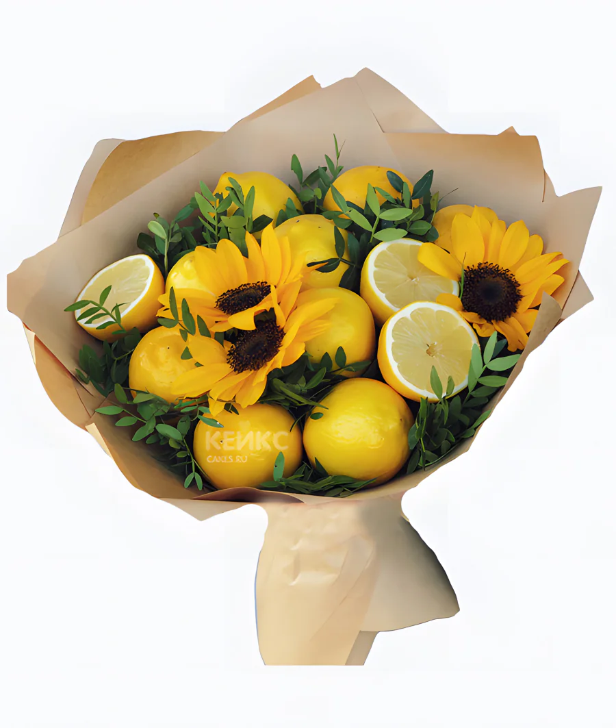 Букет из лимонов 4 Фото