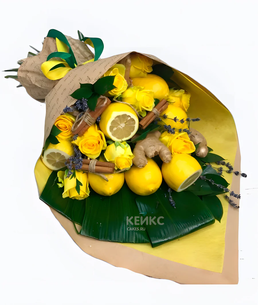 Букет из лимонов и имбиря 2 Фото