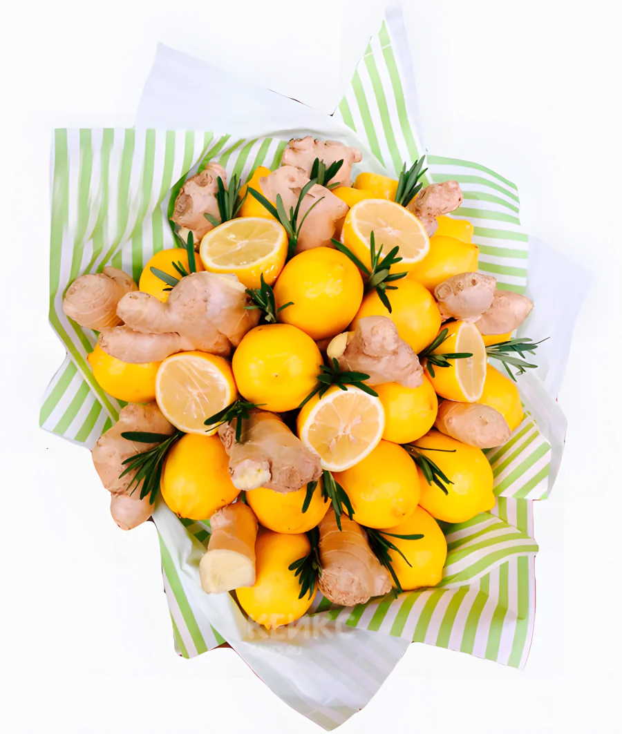 Букет из лимонов и имбиря 6 Фото