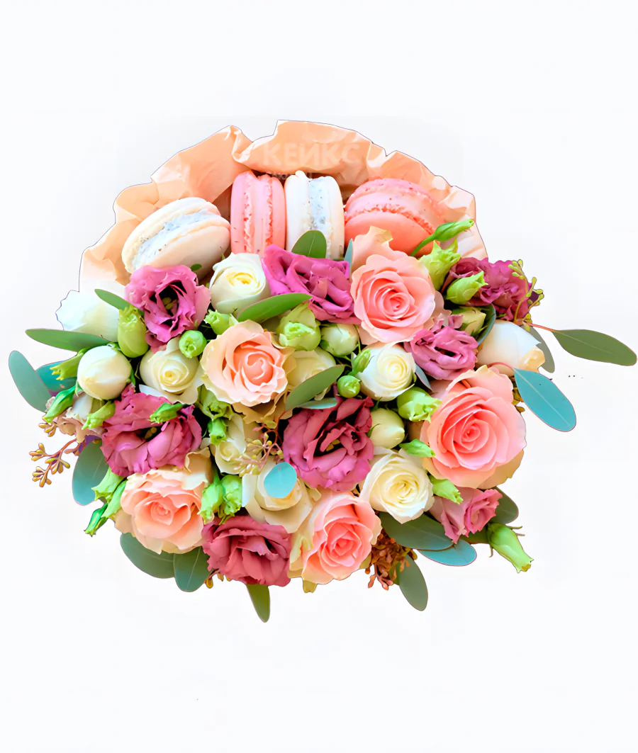 Букет из макарон 1 Фото