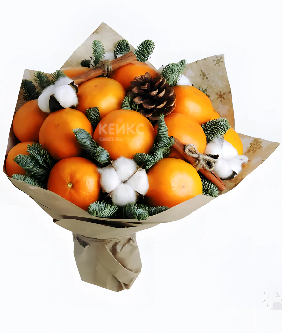 Букет из мандаринов 3 Фото