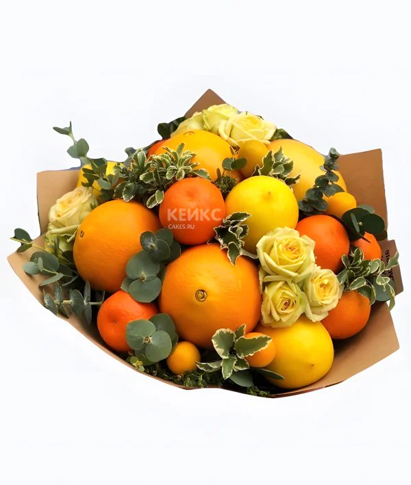 Букет из мандаринов и фруктов 4 Букет из мандаринов и фруктов 4 Фото