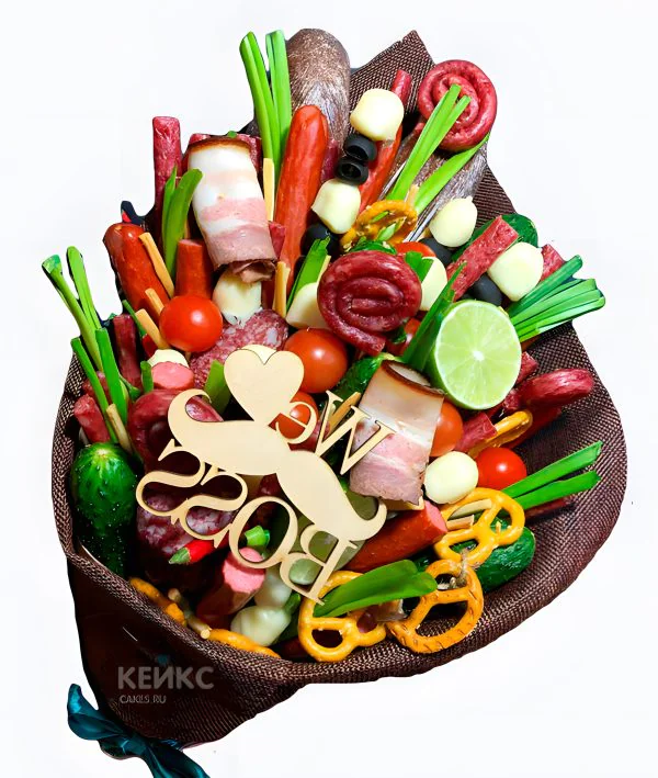 Букет из мяса для женщин Букет из мяса для женщин Фото