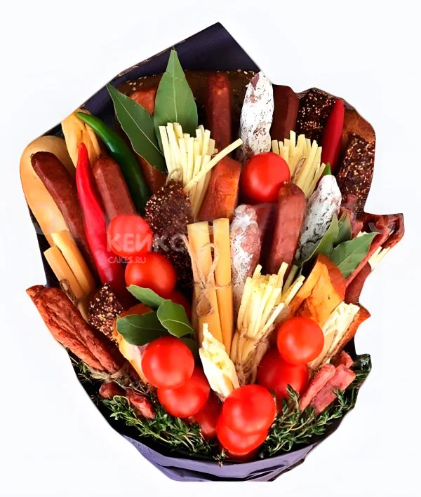 Букет из мяса и колбасы 2 Фото