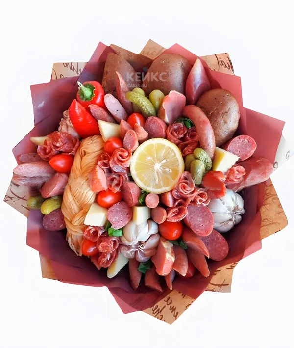 Букет из мяса и колбасы 3 Букет из мяса и колбасы 3 Фото