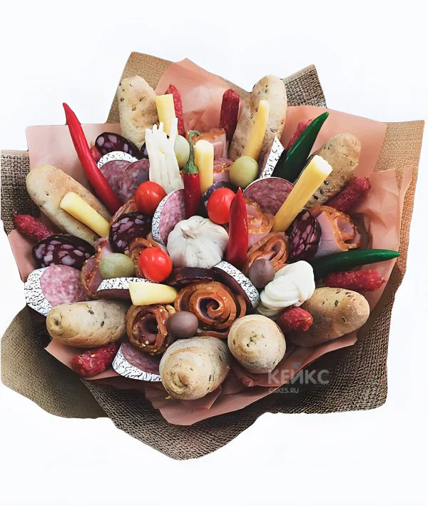Букет из мяса и колбасы Букет из мяса и колбасы Фото