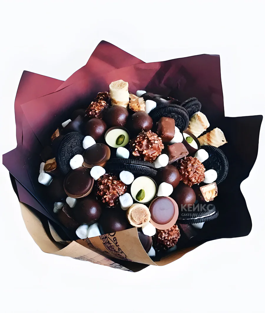 Букет из печенья и шоколада 1 Фото